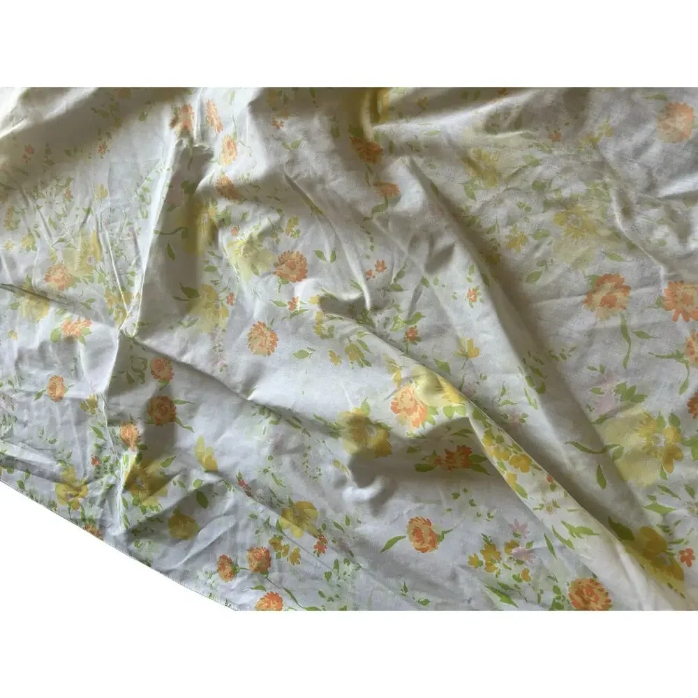 VNTG 70s J.C. Penney Floral Double Fitted Sheet & Pillowcase Bundle Cottagecore